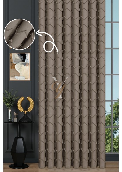 Jakar Kesme Fon Perde Ezgi V-6003 Vizon