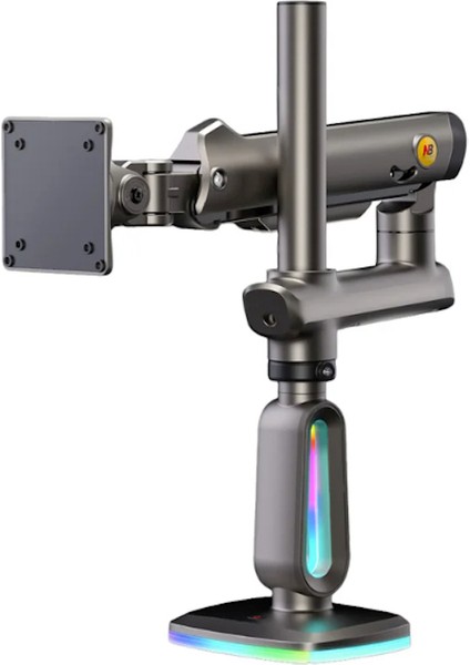 North Bayou G80 F7-Gaming, 2-20 kg Uyumlu, 27INCH-60INCH Aralığında Büyük Ekranlar Için Rgb Aydınlatmalı Profesyonel Ergonomik Oyuncu Monitör Standı ve Iş Monitör Standı