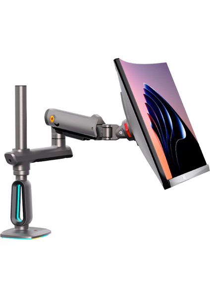 North Bayou G80 F7-Gaming, 2-20 kg Uyumlu, 27INCH-60INCH Aralığında Büyük Ekranlar Için Rgb Aydınlatmalı Profesyonel Ergonomik Oyuncu Monitör Standı ve Iş Monitör Standı fiyatları