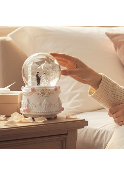 Gelin Damat Temalı Orta Boy Işıklı Müzikli Kar Küresi modelleri