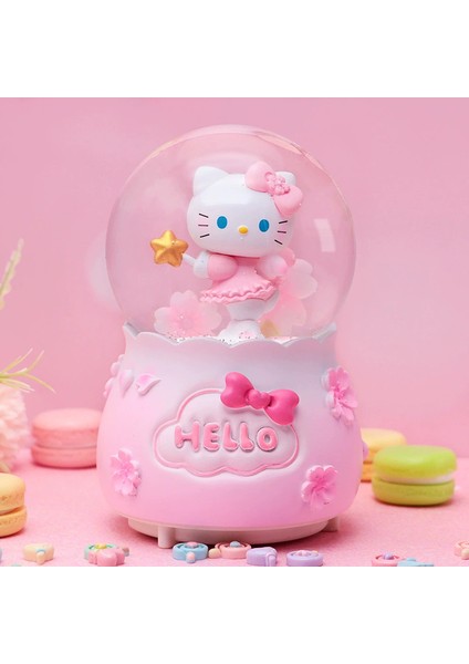 Hello Kıtty Pembe Işıklı Müzikli Püskürtmeli Büyük Boy Kar Küresi indirimleri