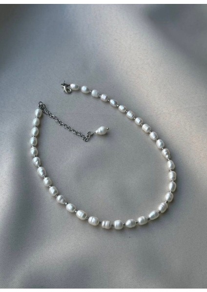 40 cm Sertifikalı Arpa Inci Kolye Paslanmaz Çelik Aparatlar fiyatları