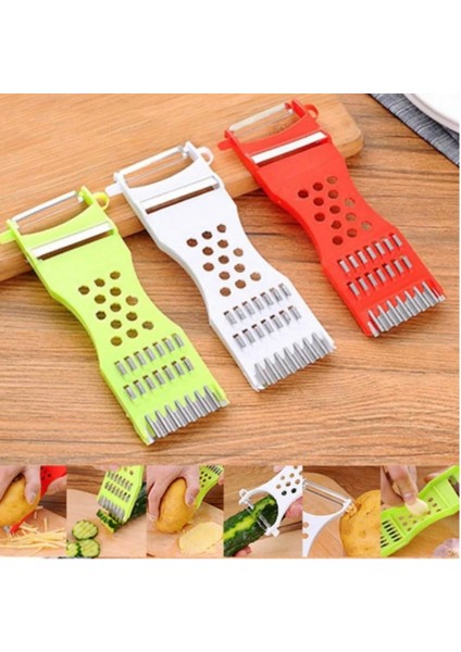 Çok Fonksiyonlu Soyacak Tek Başına Soyacak Seti Jülyen Soyacak Rende Şekilli Meyve Sebze Kesme