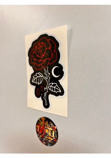 Gül 10X6CM Sticker Folyo Kaplama-Araba Motosiklet Kask Laptop Modifiye ve Aksesuar Sticker