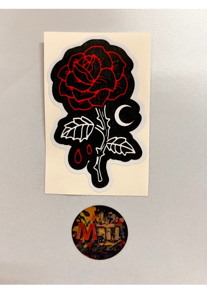 Gül 10X6CM Sticker Folyo Kaplama-Araba Motosiklet Kask Laptop Modifiye ve Aksesuar Sticker fiyatları