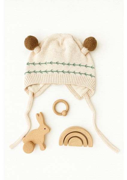 Dış Kısmı Örgü Iç Kısmı %100 Pamuk Bebek Bere fiyatları