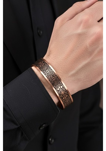 Erkek Kadın Bakır Bileklik Felak, Nas, Celcelutiye ve Hz. Süleyman Mühürlü Koruyucu Dualı Model modelleri