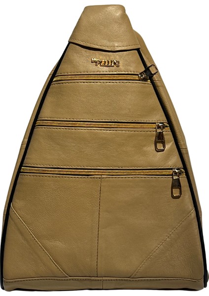 Kadın Hakiki Deri Maymun Model Sırt Çantası Bej