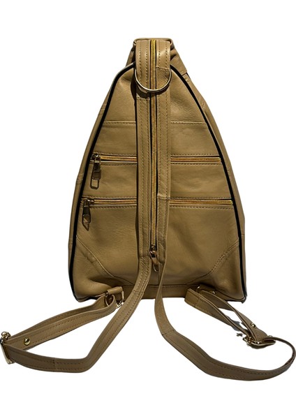 Kadın Hakiki Deri Maymun Model Sırt Çantası Bej fiyatları