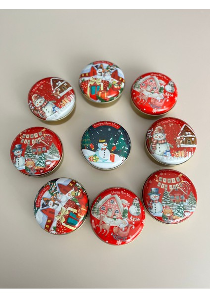 2li Yılbaşı Temalı Teneke Mum