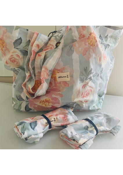 Katlanabilir Çiçek Desenli Alışveriş Çantası /omuz Çantası fiyatları