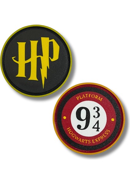 Harry Potter Dokuz Üç Çeyrek Figür Tasarım Bardak Altlığı Seti | Yüksek Kaliteli 3D Baskı Hediyelik