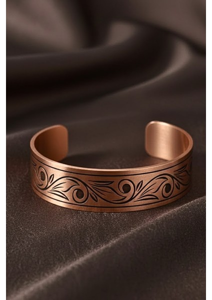 Desenli Dualı Bakır Bileklik Felak, Nas, Celcelutiye ve Hz. Süleyman Mühürlü Koruyucu Lazer Kazımalı fırsatları