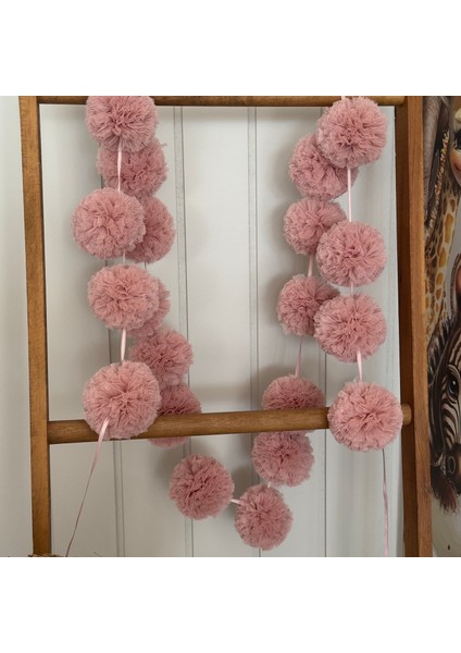 Gül Kurusu Sıralı Ponpon Mini Ponpon modelleri