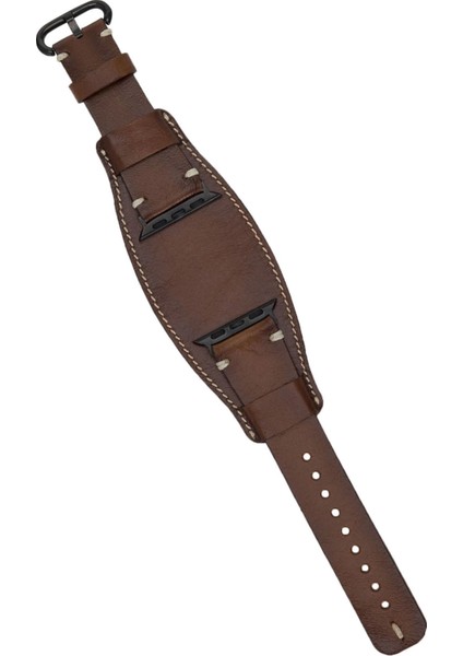 Apple Watch Uyumlu Deri Kordon 42-44-45MM Cuff Pucf Rst2 modelleri