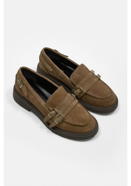 Jayla Taba Süet Hakiki Deri Kadın Loafer indirimleri