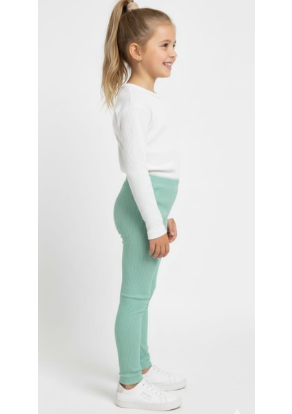 Kız Çocuk Pamuklu Likralı Şardonlu Mevsimlik Tayt fiyatları