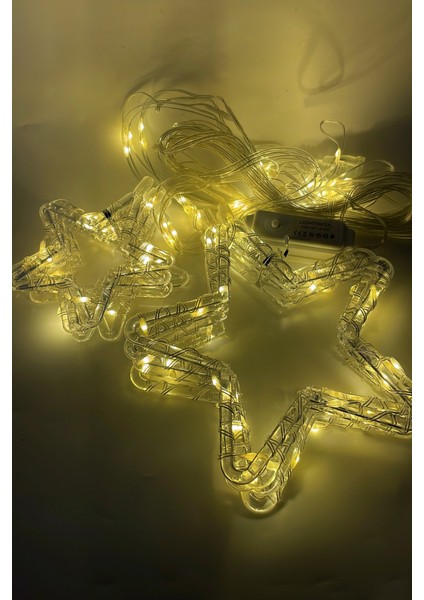 3 Metre Yıldız Perde LED Gün Işığı IP64 Dış Mekan Eklenebilir Fonksiyonlu Dekoratif LED Işık Yılbaşı Süsü modelleri