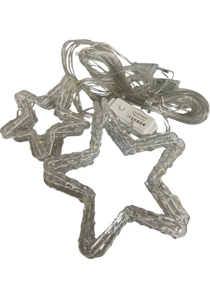 3 Metre Yıldız Perde LED Gün Işığı IP64 Dış Mekan Eklenebilir Fonksiyonlu Dekoratif LED Işık Yılbaşı Süsü indirimleri