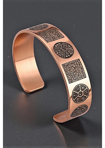 Erkek Kadın Bakır Tılsımlı Dualı Bileklik Lazer Kazımalı Silinmez Koruyucu Model Her Bileğe Uygundur modelleri