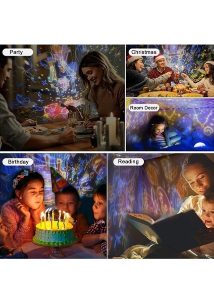 Dönen ve Renkli Star Master Projeksiyon Gece Lambası