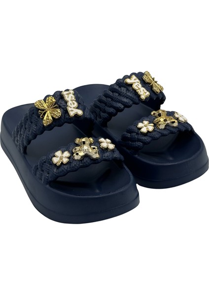 Günlük Terlik Taşlı Şık Rahat Konforlu Kadın Günlük Terlik