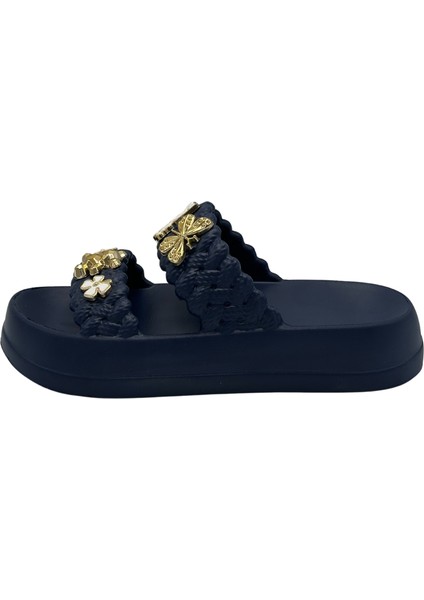 Günlük Terlik Taşlı Şık Rahat Konforlu Kadın Günlük Terlik