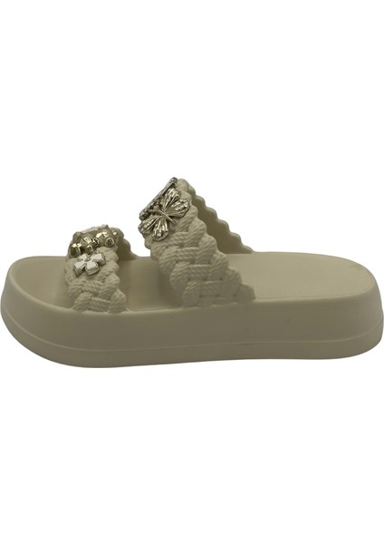Günlük Terlik Taşlı Şık Rahat Konforlu Kadın Günlük Terlik