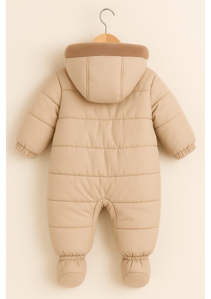 Sevimli Tembel Hayvan Figürlü Tak-Çıkar Patikli-Eldivenli Welsoft Kürklü Astronot-Kozmonot Tulum