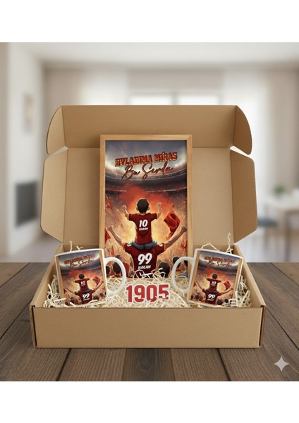 Sevgiliye Özel Hediye Seti|gerçek Ahşap Çerçeveli 24X32 Tasarım Tablo ve Kupa-Anahtarlık Seti