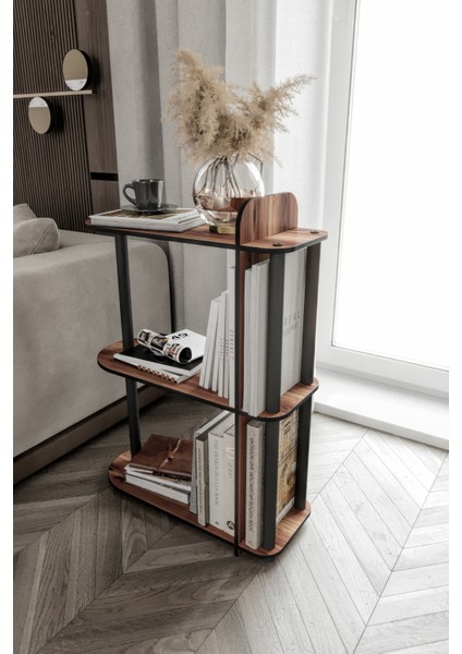 Dekoratif Yan Sehpa Ceviz modelleri