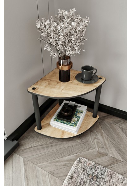 Masivo Köşe Kitaplık Safir Meşe 2 Katlı fiyatları