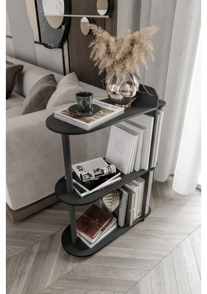 Dekoratif Yan Sehpa Siyah