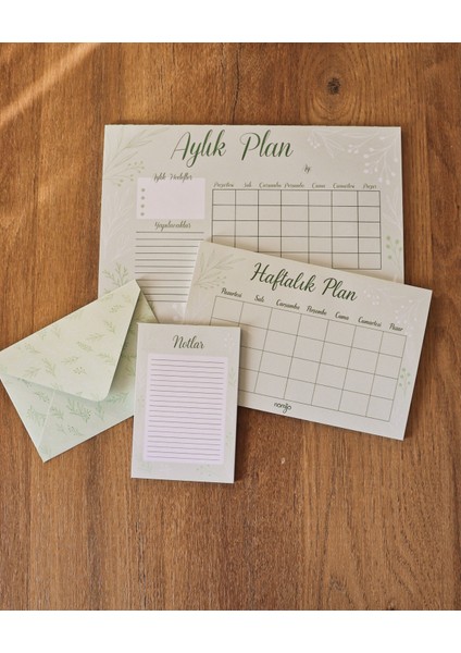 Haftalık, Aylık Planlayıcı Set + Zarf fiyatları