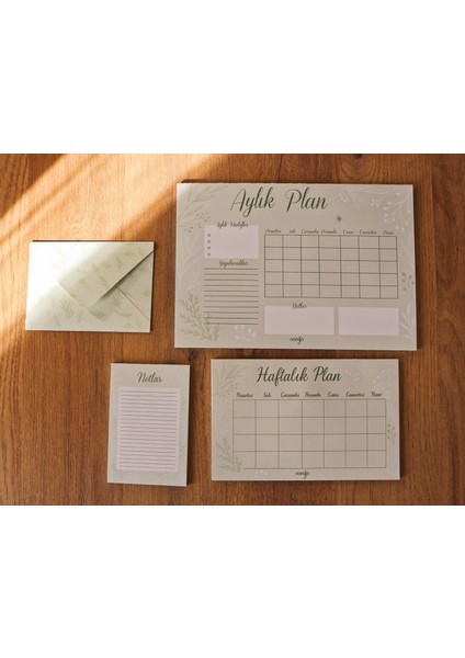 Haftalık, Aylık Planlayıcı Set + Zarf fırsatları