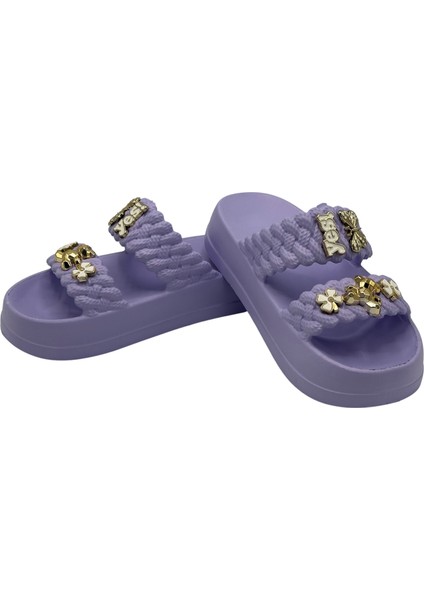 Günlük Terlik Taşlı Şık Rahat Konforlu Kadın Günlük Terlik