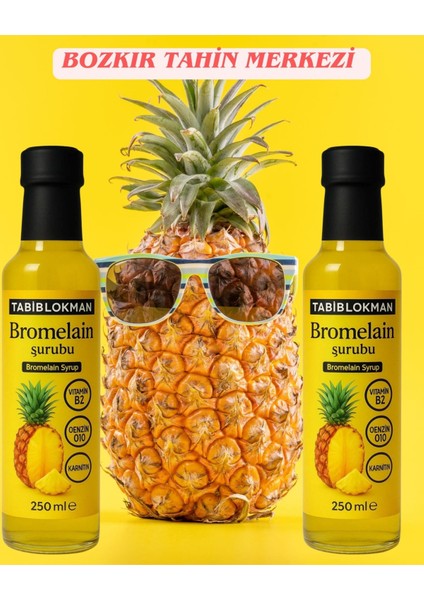 Bozkır Yöresel Bromelain Ananas Içeren Detox Şurubu 250 ml x 2 Adet (Koenzim Q10 ve L-Karnitin Ilaveli)