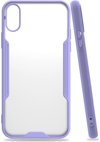Iphone x Kılıf Platin Silikon - Lila