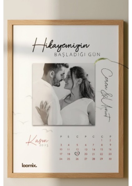 Sevgiliye Özel Hediye Seti|gerçek Ahşap Çerçeveli 21X30 Tasarım Tablo ve Kupa Seti fırsatları