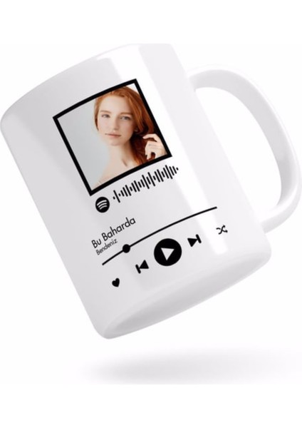 Kişiye Özel Hediye Sepeti|spotify Bardak ve 1 Adet A4 Poster(Çerçevesiz) fiyatları