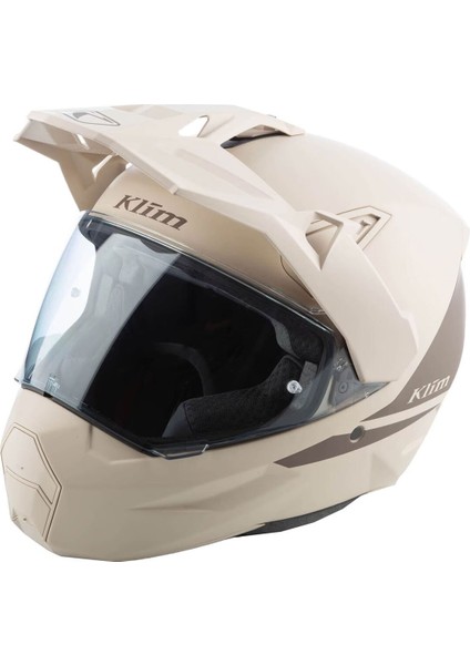 X1 Alpha Carbon Korumalı Adv Motosiklet Kaskı Krem Kahverengi