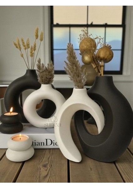 Dekoratif Sevgili Sarmaşık Vazo Set, Halka Vazo Tealight Mumluklu Set, Dekoratif Obje & Biblo Set indirimleri