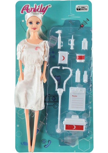 28 cm Aksesuarlı Oyuncak Doktor Bebek – 10 Parça Doktor Seti ile Çocuk Oyuncağı fiyatları