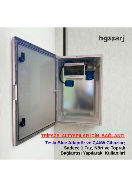 "bluepan" 7,4kw Elektrikli Araç Kombinasyon Panosu, 3X32A Vıko Sigorta Grubu indirimleri