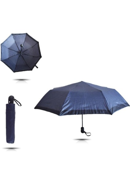 Şemsiye, 8 Tel, Yarı Otomatik, Erkek, Siyah, Dayanıklı ve Şık Tasarım