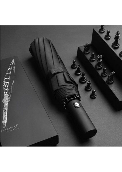 10 Tel Tam Otomatik Lüx Siyah Şemsiye, Şık ve Kullanışlı Koruma Sağlar. fiyatları