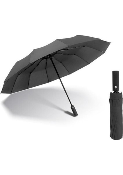 10 Tel Tam Otomatik Lüx Siyah Şemsiye, Şık ve Kullanışlı Koruma Sağlar. modelleri