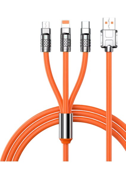 S-Line 3'ü 1 Arada Şarj Kablosu – Micro Usb, Lightning ve USB Type-C Uyumlu