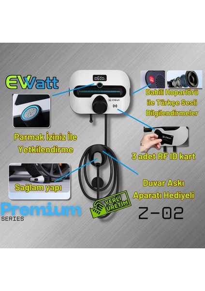 Ewatt 22KW Wallbox Duvar Tipi Elektrikli Araç Şarj Istasyonu fiyatları