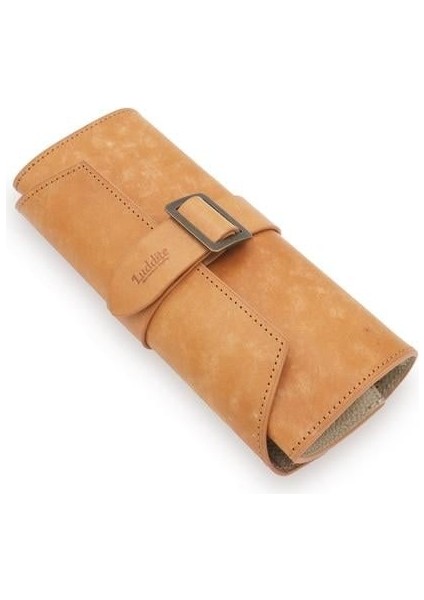 Limited Edition Hand Made Maya Derisi Rulo Kalemlik Camel